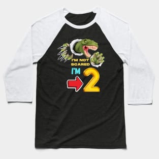 2nd Birthday Dinosaur Baseball T-Shirt